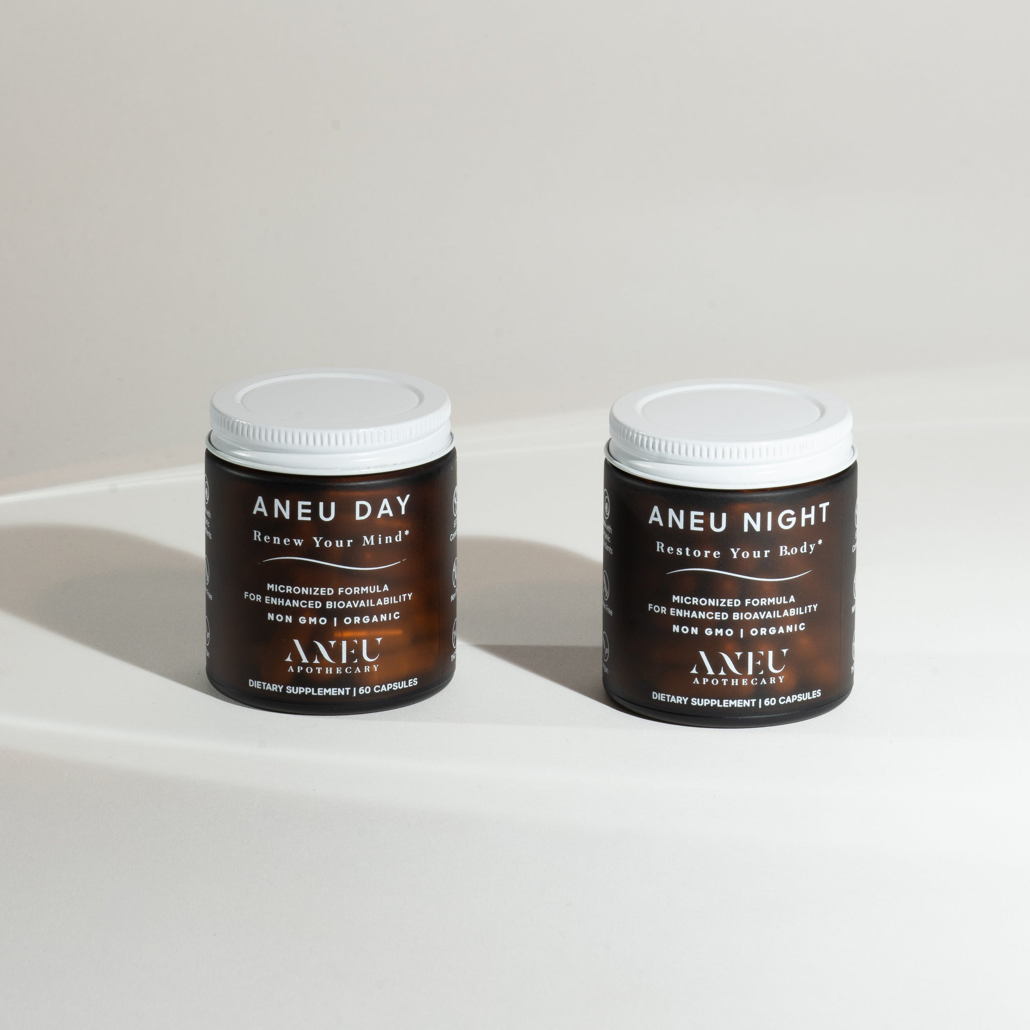 aneu day and aneu night rhythm line supplements from aneu apothecary